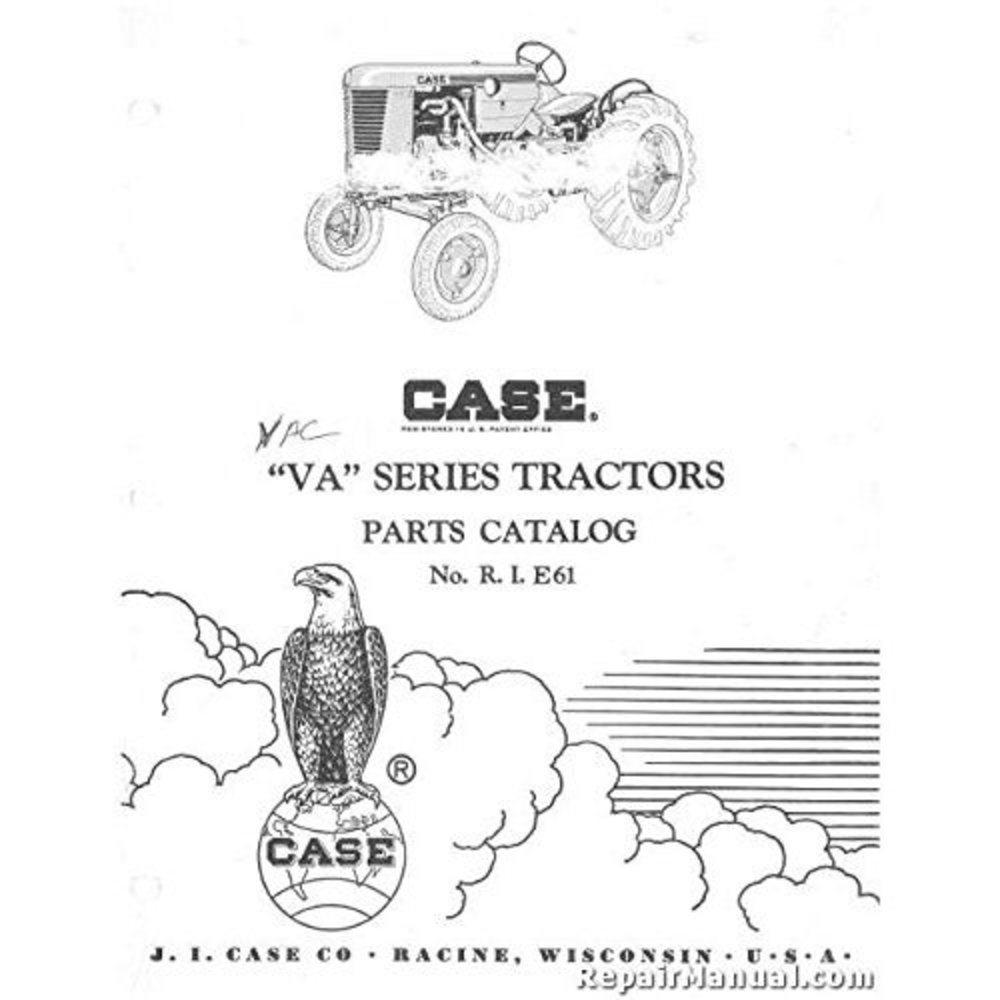R-CA-P-VA JI Case VA Series Tractors Parts Manual (Paperback)